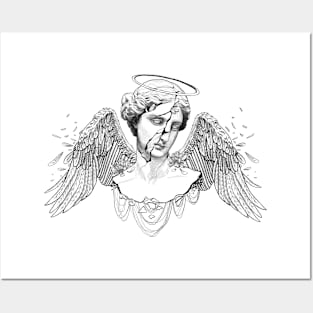 Angel sculpture sketch. Posters and Art